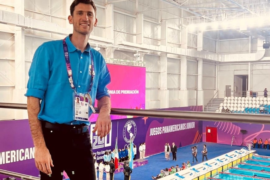 Germán Charaviglio,  durante el evento del staff argentino.