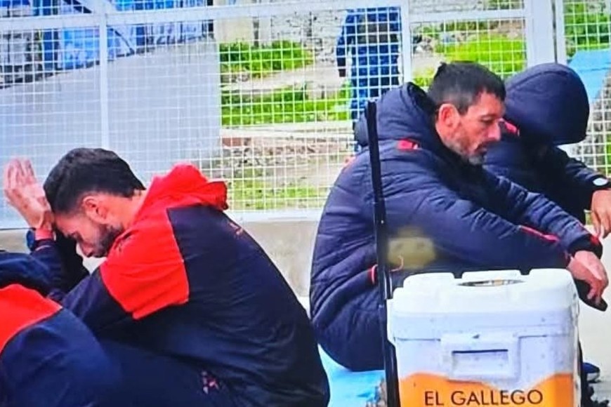 La postal de Minella tras el partido.