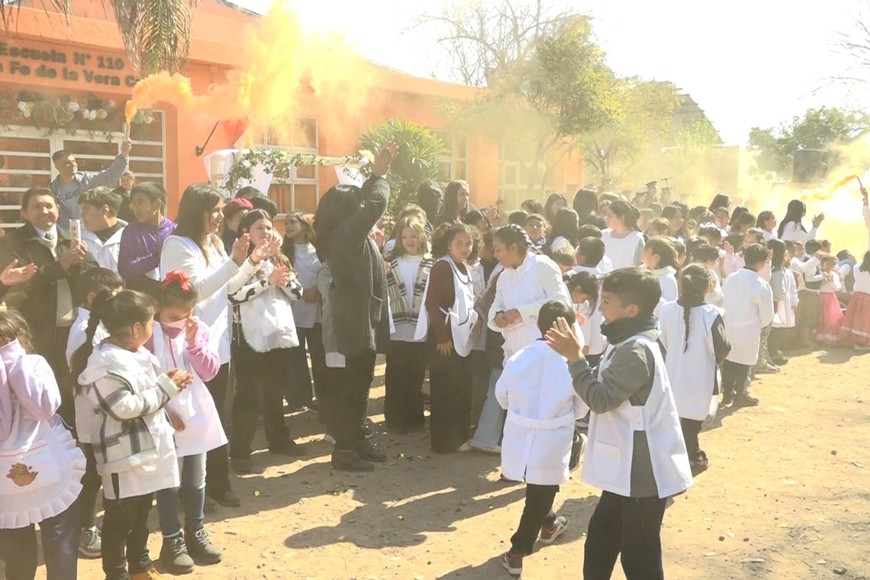 Festejos por los 100 años de la Escuela N° 110 de Colonia Mascías.