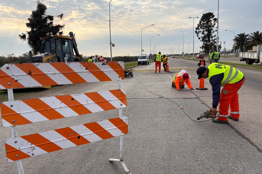 Comenzó la obra de bacheo de pavimento rígido en los accesos al Túnel Subfluvial.