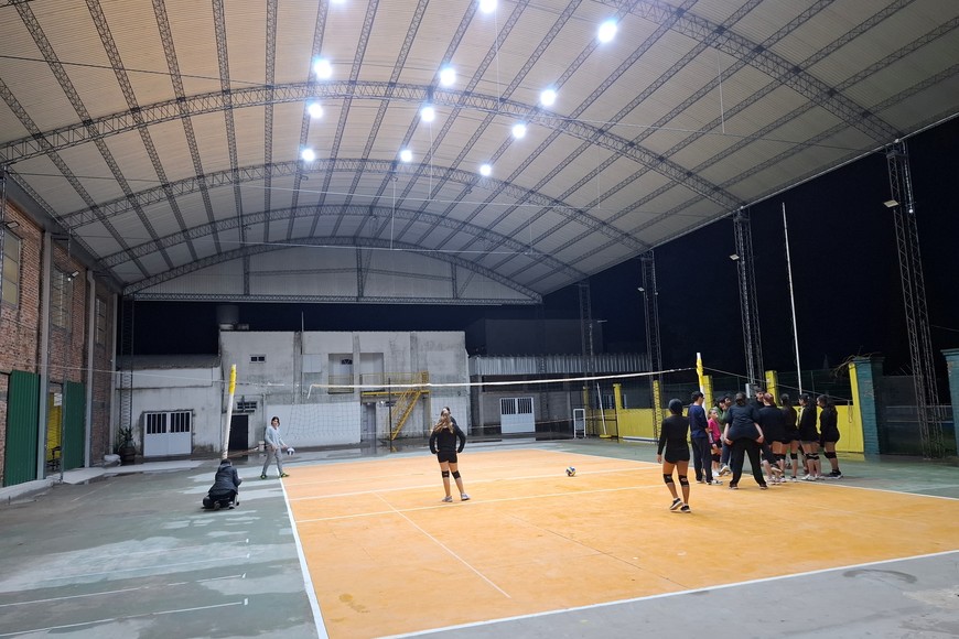 El gimnasio cubierto de Huracán de San Javier.