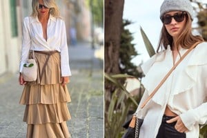 Volados aplicados en diferentes tipos de prendas.