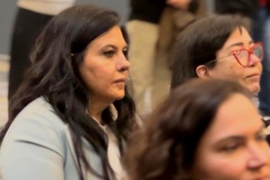 Fernanda Castellani acompañó la presentación del Santa Fe Business Forum en Buenos Aires.