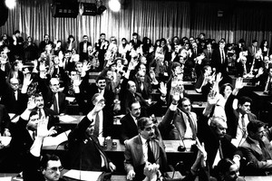 Imagen de la Convención Constituyente de 1994, celebrada en las ciudades de Santa Fe y Paraná. Gentileza