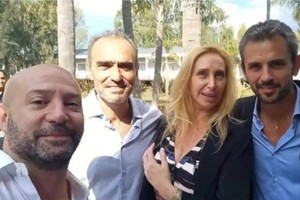 El ex director de la ANDIS, Diego Spagnuolo, Eduardo "Lule" Menem, la secretaria General Karina Milei, y el titular del cuerpo de Diputados, Martín Menem.