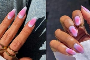 El efecto halo capta la atención y convierte la manicura en protagonista del look.