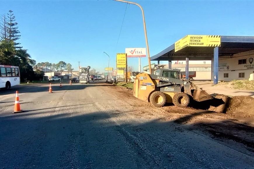 Intervención de vialidad Nacional en el tramo de Recreo Sur.