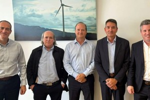 Los directivos de las Pymes del biodiésel junto al secretario de Energía, Daniel González y el subsecretario de Combustibles líquidos y gaseosos, Federico Veller. Gentileza