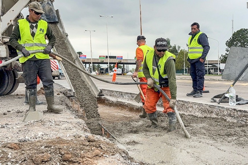 Las obras en una de las cabeceras del Túnel Subfluvial que conecta ambas capitales. Gobierno Provincial.
