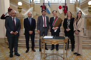 La recepción de los santafesinos a los diplomáticos japoneses en Argentina. Crédito: Gobierno de la Provincia de Santa Fe