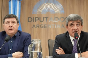 Daniel Arroyo, presidente de la Comisión de Discapacidad, y Pablo Yedlin, de Acción social y Salud Pública, en el plenario que analizó el caso ANDIS y las presuntas coimas en la compra de medicamentos. Crédito: Cámara de Diputados.