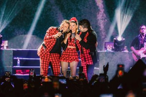 Camila Bordonaba, Felipe Colombo y Benjamín Rojas en el Erreway World Tour 2025 - Juntos Otra Vez