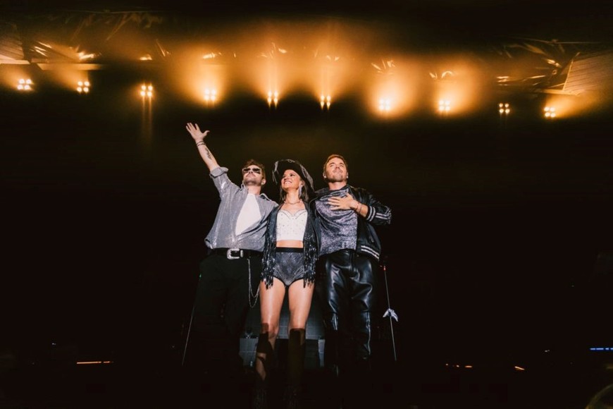 Camila Bordonaba, Felipe Colombo y Benjamín Rojas en el Erreway World Tour 2025 - Juntos Otra Vez