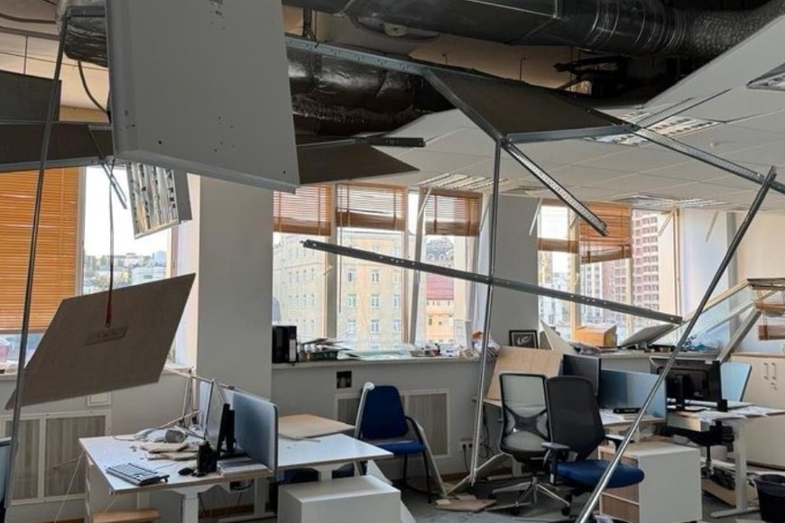 El impacto de los bombardeos provocó escenas de devastación