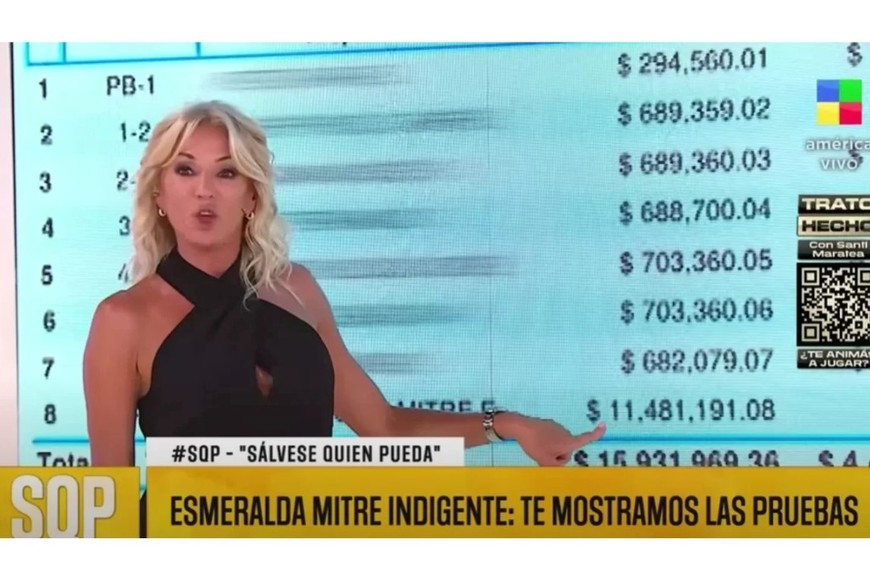 "Debe 17 palos de expensas”, explicó Yanina.