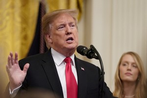 FILE PHOTO: U.S. President Donald Trump speaks at a signing ceremony for an executive order to "improve transparency and promote free speech in higher education" in the East Room at the White House in Washington, U.S., March 21, 2019. REUTERS/Joshua Roberts/File Photo
