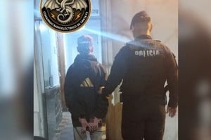 Traslado del malviviente a sede policial.