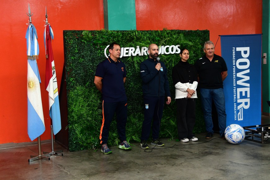 Trabajo conjunto: Fundación Powerchair Argentina, Jerárquicos y familias impulsaron la llegada de la disciplina.  Crédito: Guillermo Di Salvatore