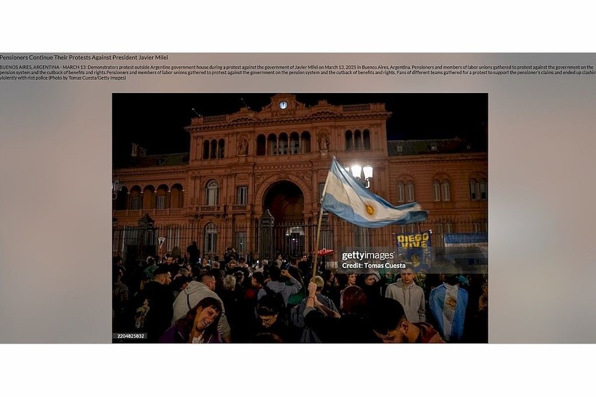 Captura de pantalla hecha el 1 de septiembre de 2025 de la imagen publicada en Getty