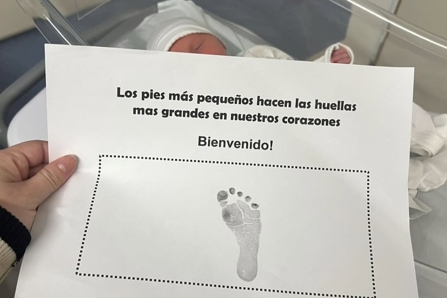 Maglietti le dio la cálida bienvenida a su hijo con un emotivo posteo