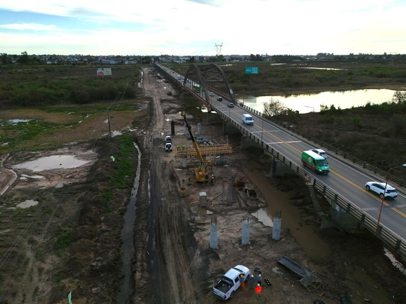 Nuevo Puente Carretero | Armado y llenado del primer cabezal