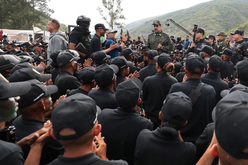 Venezuela's President Nicolas Maduro attends the closing ceremony of the second Revolutionary Special Operations Course (COER), held at the Command Action Group of the Bolivarian National Guard at Macarao parish, in Caracas, Venezuela, August 28, 2025. Miraflores Palace/Handout via REUTERS    THIS IMAGE HAS BEEN SUPPLIED BY A THIRD PARTY