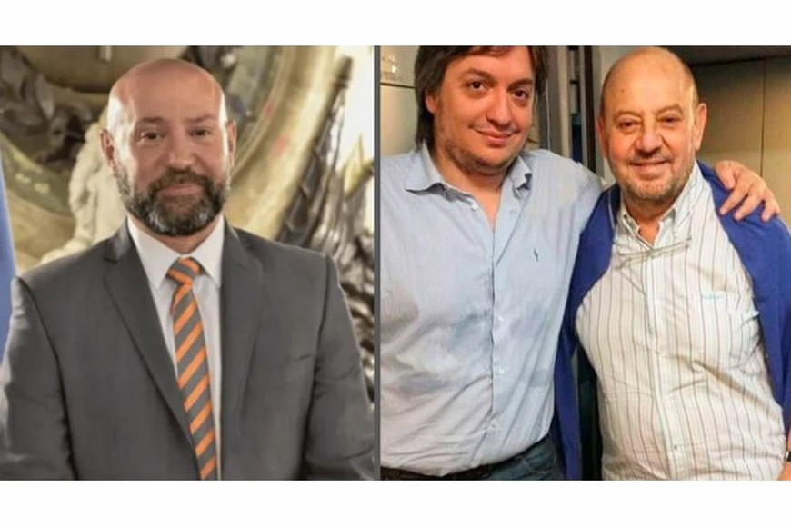 A la izquierda, Diego Spagnuolo; a la derecha, Máximo Kirchner y Jorge Lafauci.