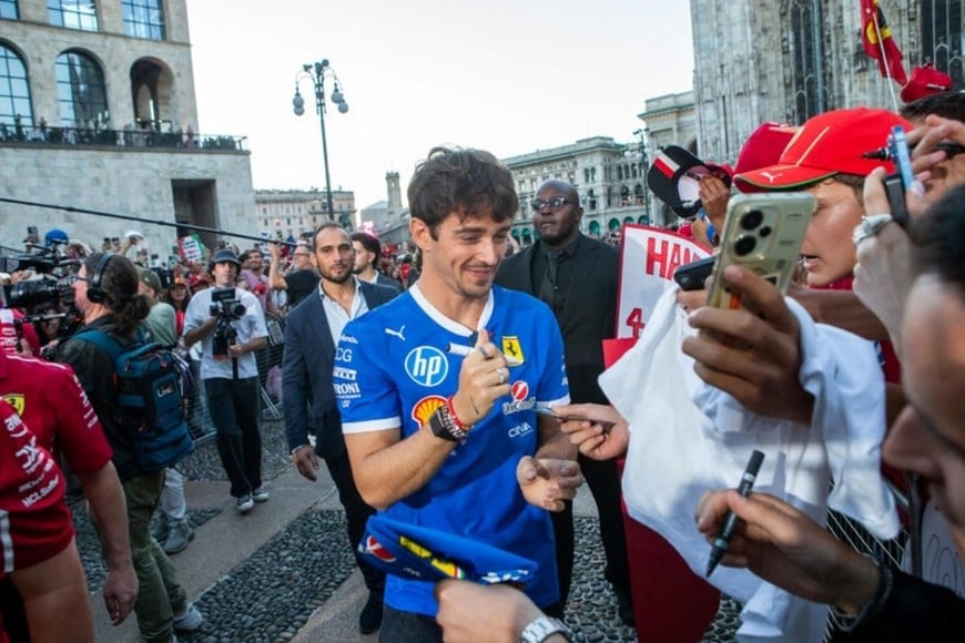 Leclerc agradeció el cariño de los hinchas y recordó que ya ganó en Monza en dos ocasiones.