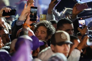 Argentina's President Javier Milei arrives for the La Libertad Avanza party closing campaign rally, days before the legislative elections in the province of Buenos Aires, in Moreno on the outskirts of Buenos Aires, Argentina, September 3, 2025. REUTERS/Agustin Marcarian