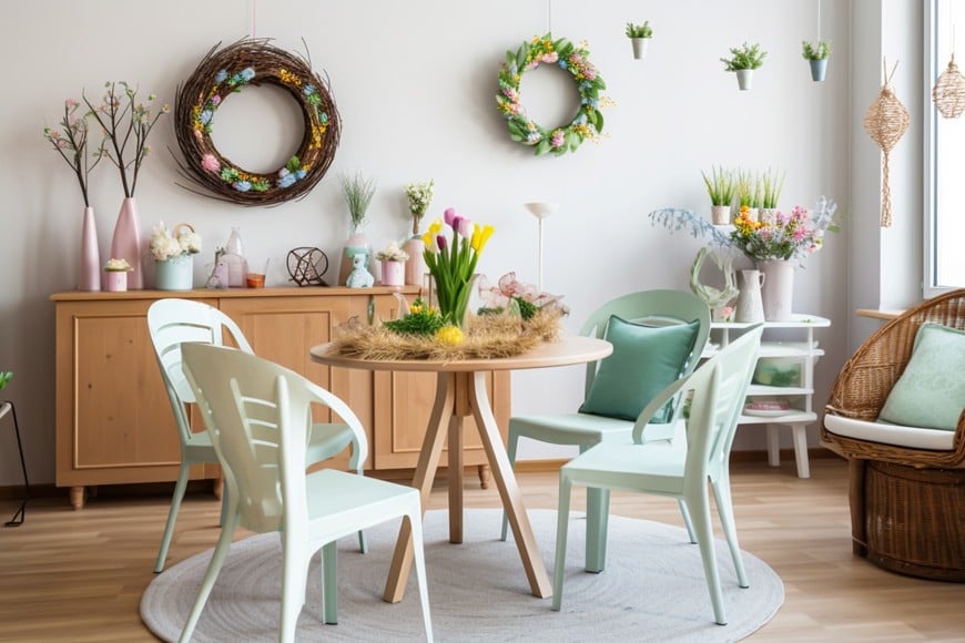 Superficies mate y brillantes combinadas para generar contraste y dinamismo.