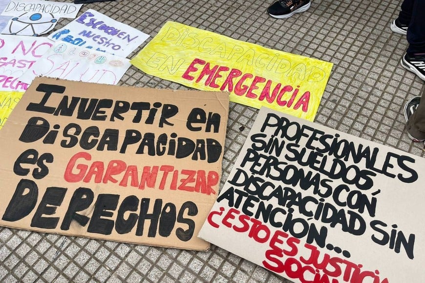 Por la verdad. La lucha de las personas con discapacidad se refleja en consignas claras y concretas. Gentileza