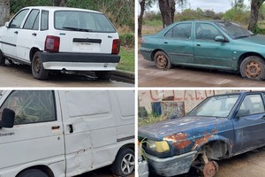 Vecinos de barrio El Pozo se quejan por los autos abandonados en la vía pública.