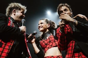 Felipe, Camila y Benjamín, batiendo récords en esta gira “Juntos Otra Vez 2025”. Foto: Gentileza producción