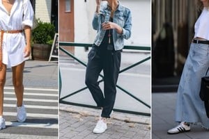 Estilo urbano con calzado elegante para días de primavera.