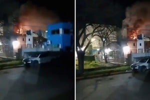 Un testigo registró el incendio.