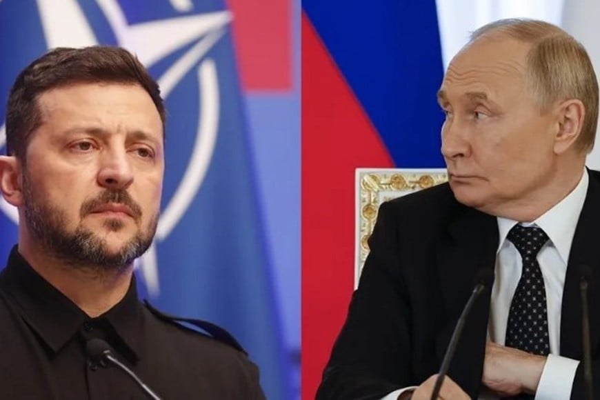 ¿Puede ser posible un encuentro en Moscú? Volodimir Zelenski y Vladímir Putin, presidentes de Ucrania y Rusia respectivamente. Reuters/DW