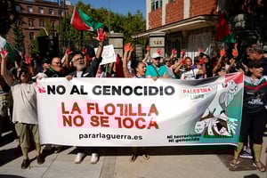 Los activistas propalestinos han organizado diversas acciones de boicot, algunas de las cuales han afectado directamente el desarrollo de las etapas. Credito:  REUTERS/Ana Beltran