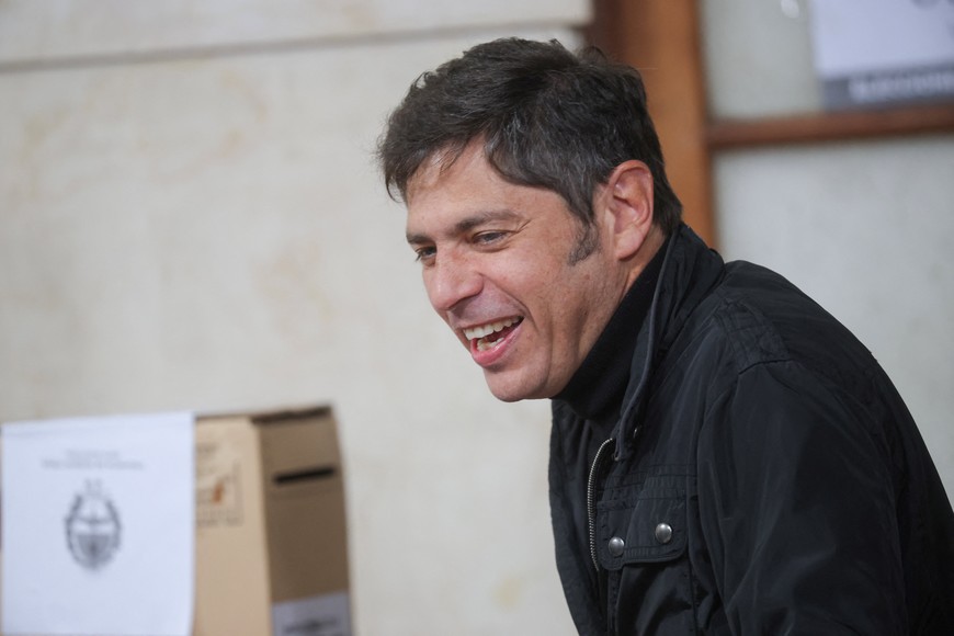 Buenos Aires Province Governor Axel Kicillof visits a polling station to vote during the legislative elections in Buenos Aires Province, in La Plata, Argentina, September 7, 2025. REUTERS/Tomas Cuesta