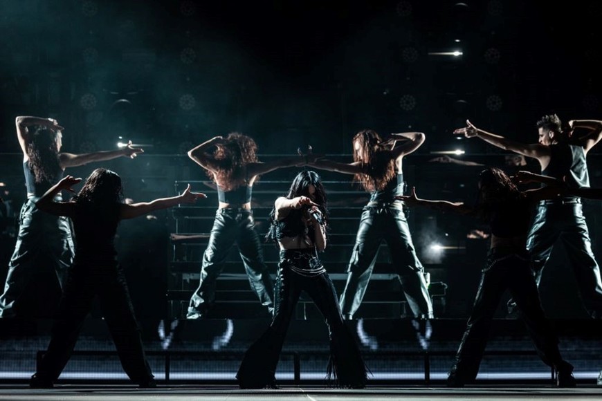 Lali en el estadio José Amalfitani del Club Atlético Vélez Sársfield