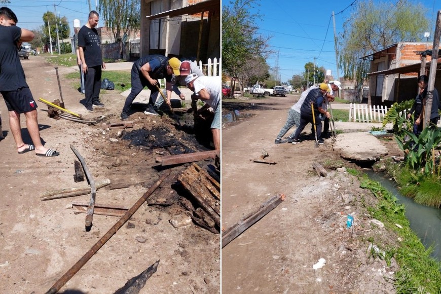 Las tareas incluyen limpieza de desagües y puesta en condiciones de espacios públicos.