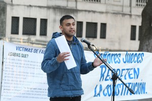 En gendarme Esteban Exequiel González brindó su testimonio. Foto: Manuel Fabatía
