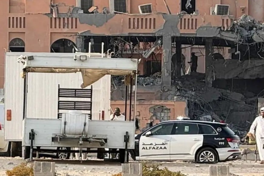 Edificio dañado por una explosión en Doha, la capital qatarí. Abu Mustafa/Reuters/DW