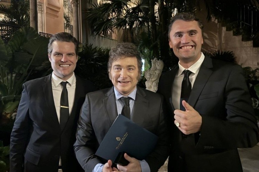 Milei junto a Kirk hace algunos meses. Foto: @JMilei en X