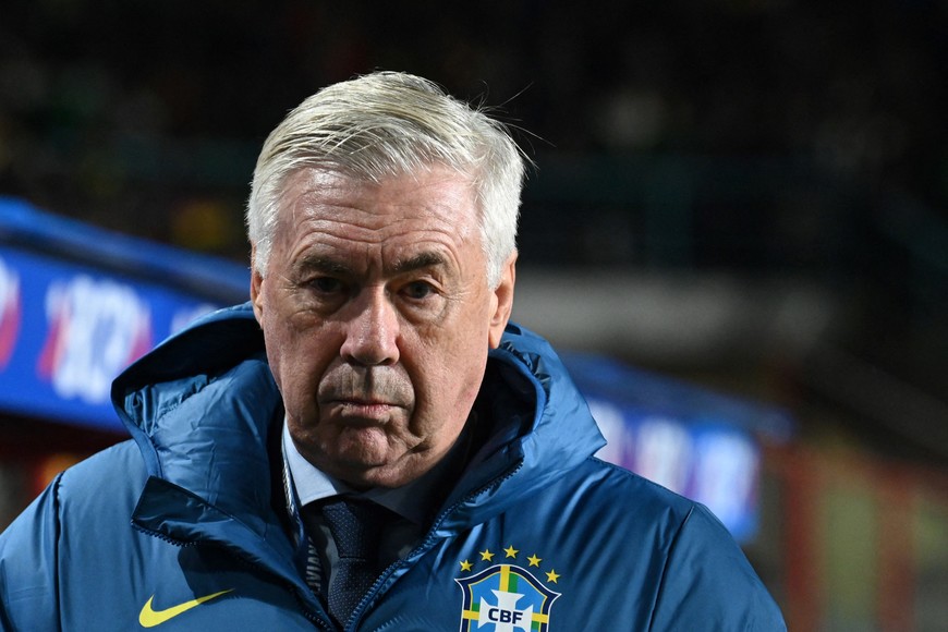 Soccer Football - World Cup - CONMEBOL Qualifiers - Bolivia v Brazil - Estadio Municipal El Alto, El Alto, Bolivia - September 9, 2025
Brazil coach Carlo Ancelotti before the match REUTERS/Claudia Morales