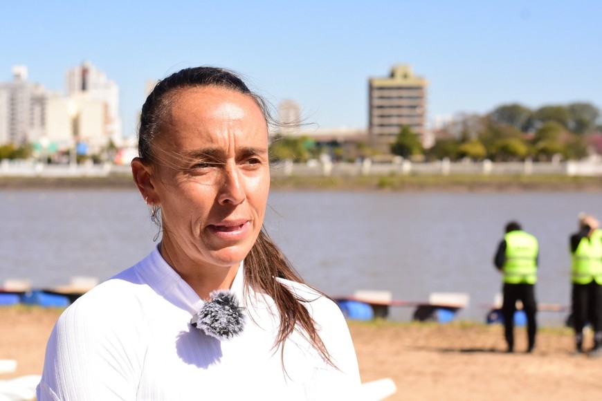 Micaela Maslein tras clasificarse a la final de K1 200 metros.