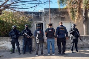 Uno de los domicilios allanados en Villa del Parque. Foto: El Litoral