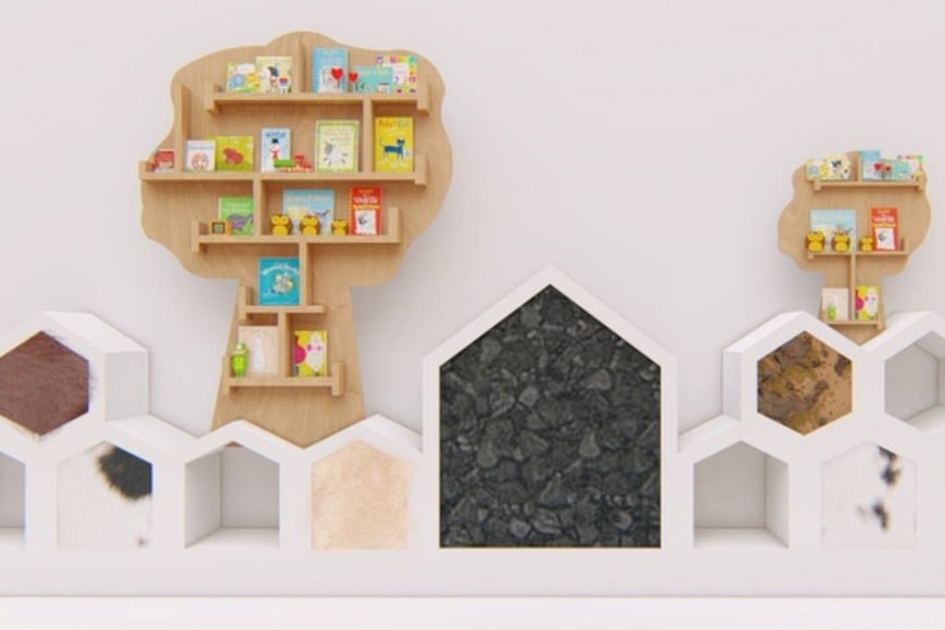 Así será uno de los muebles pensados para los jardincitos (pliego de bases).