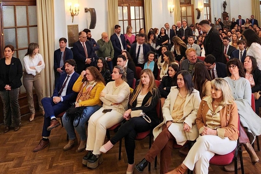 El ministro decano, Eduardo Spuler, encabezó el acto. Crédito: Prensa Poder Judicial