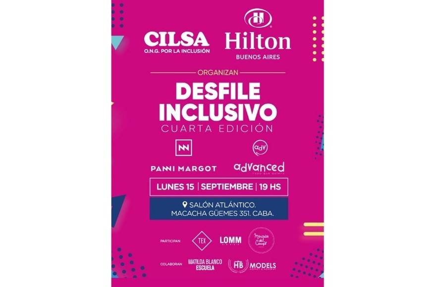 El Hilton Buenos Aires será escenario de la 4ta edición del Desfile Inclusivo