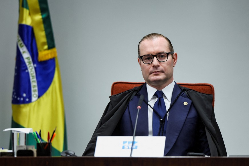 Brazil's Federal Supreme Court (STF) minister Cristiano Zanin attends a session during the final phase of the trial of Brazil's former President Jair Bolsonaro, on charges of plotting a coup to overturn the 2022 election, in Brasilia, Brazil, September 11, 2025. REUTERS/Adriano Machado